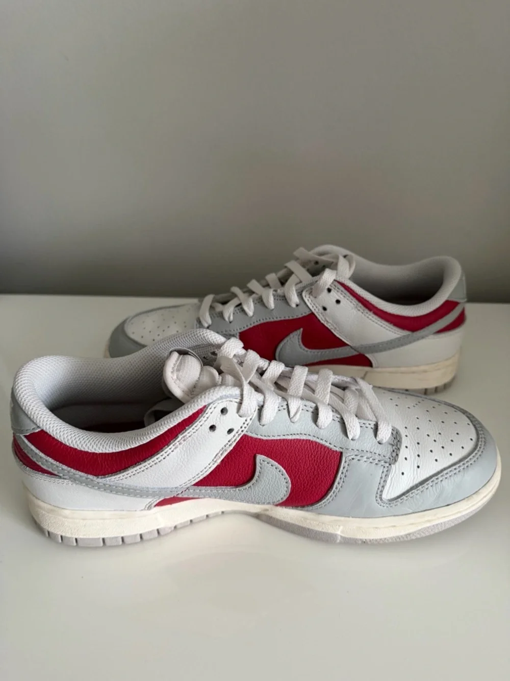 Nike Dunk LowHJ9093-030 Ivory Ultraman Phantom GymRed Leather Men Sneaker Sz9.30